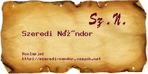 Szeredi Nándor névjegykártya