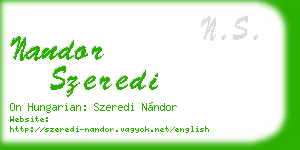 nandor szeredi business card